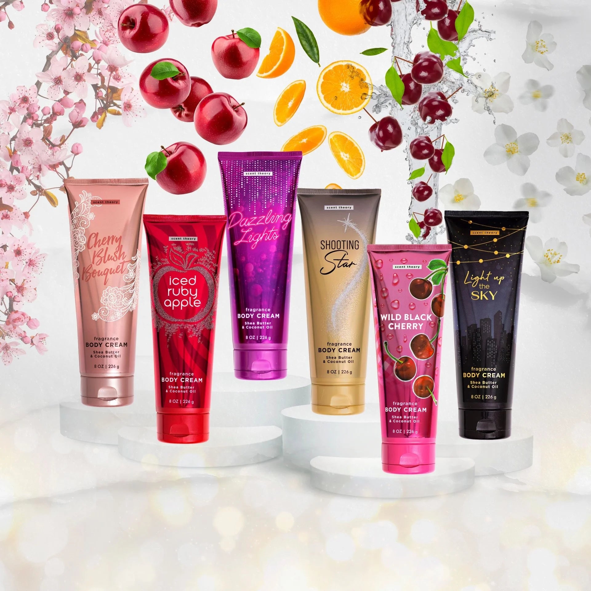 Scent Theory Iced Ruby Apple Fragrance Body Cream Shea Butter Coconut Oil - Fashions for Home