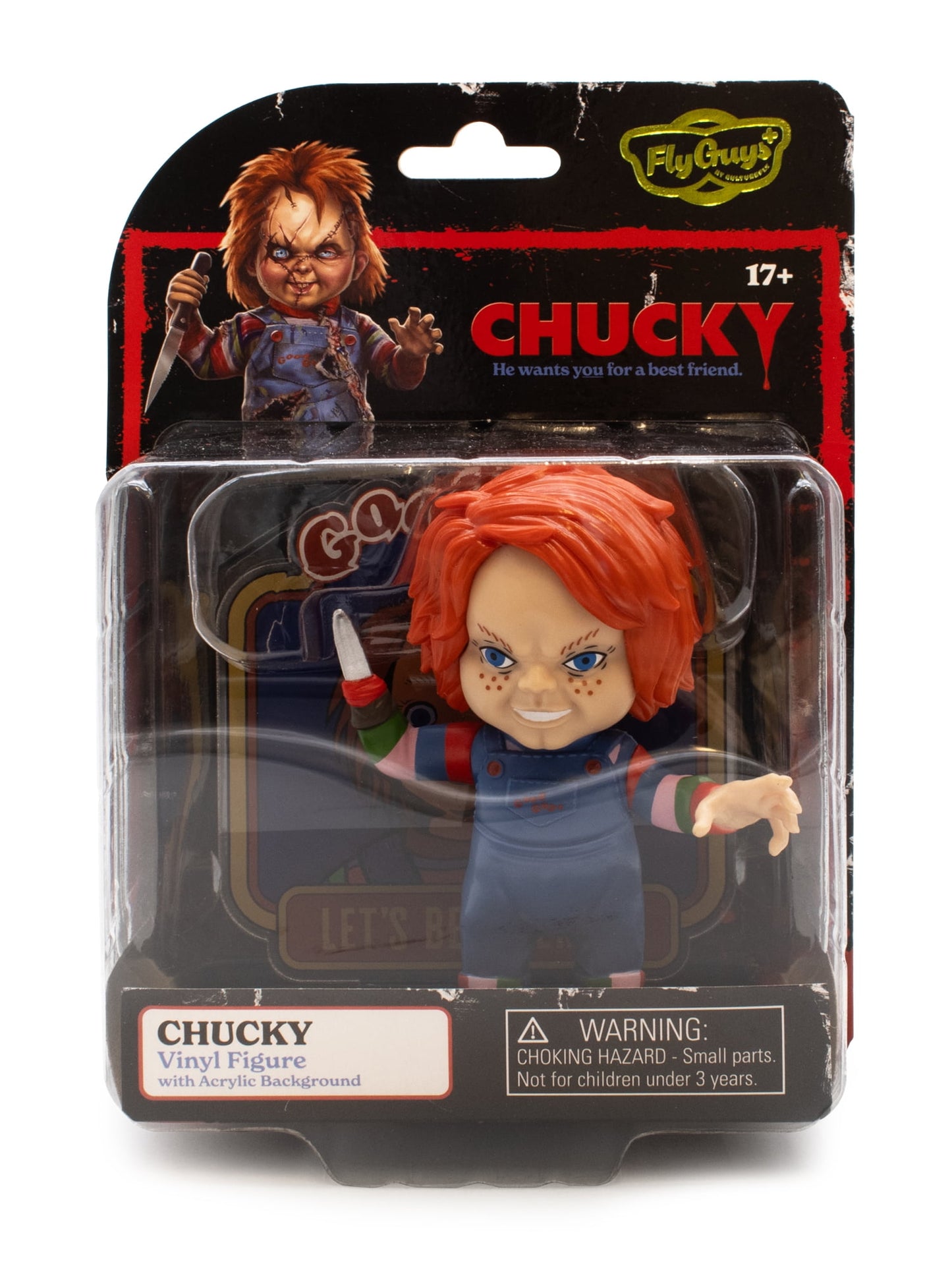 Chucky Fly Guys+ 4.5-Inch Vinyl Figure with Acrylic Backdrop