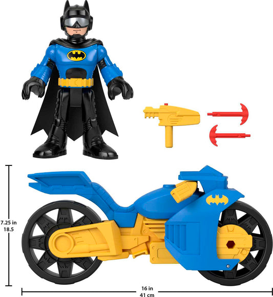 Imaginext DC Super Friends Batman Toys, XL Batcycle and Batman Figure, 10-inches - Fashions for Home
