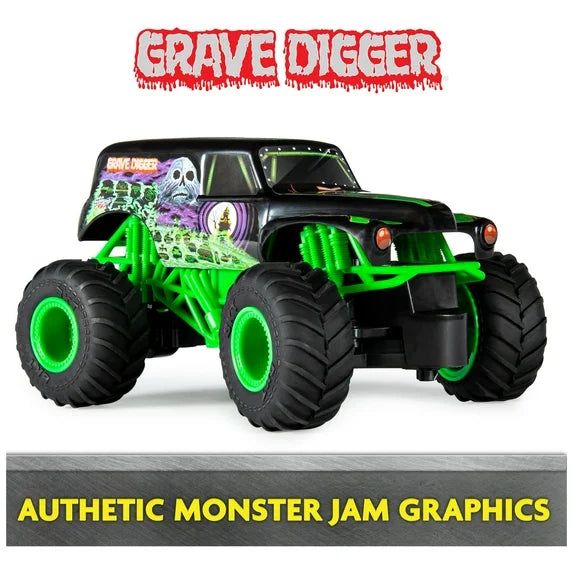 Monster Jam, Official Grave Digger Remote Control Monster Truck, 1:24 Scale, 2.4 GHz, Kids Toys for Boys and Girls Ages 4 and