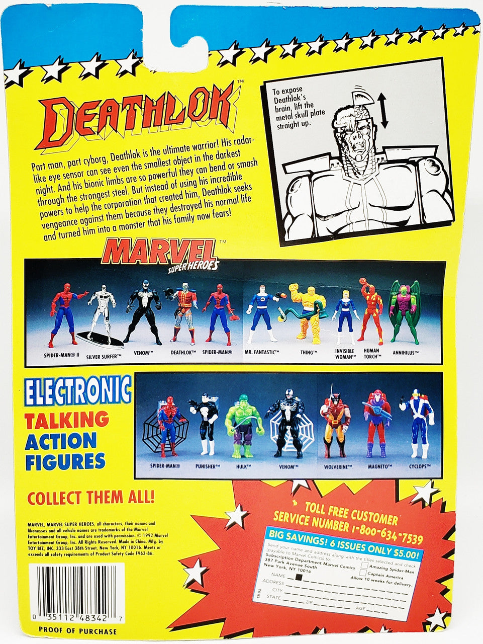 Marvel Super Heroes Cosmic Defenders Deathlok Action Figure 1992 ToyBiz Fashions for Home