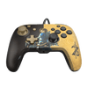 PDP Gaming Faceoff Deluxe+ Wired Switch Pro Controller - Zelda Breath of the Wild - Link - Gold / Black - Official Licensed Nintendo - Customizable buttons and paddles - Ergonomic Controllers (B0968V9DC6)