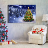 Framed Canvas Wall Art Decor Painting For Chrismas, Chrismas Tree in Forest Chrismas Gift Painting For Chrismas Gift, Decoration For Chrismas Eve Office Living Room, Bedroom Decor-Ready To Han