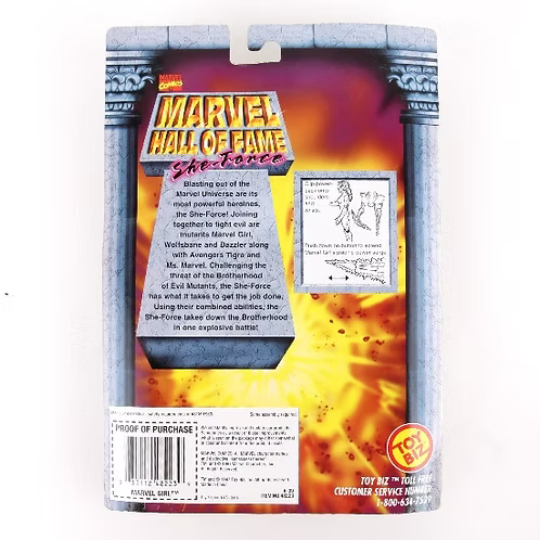 Marvel Girl - Classic 1996 Marvel Hall of Fame She-Force Action Figure - Toy Biz Fashions for Home