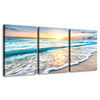 3 panels Framed Canvas Wall Art Decor,3 Pieces Sea Wave Painting Decoration Painting for Chrismas Gift, Office,Dining room,Living room, Bathroom, Bedroom Decor-Ready to Hang