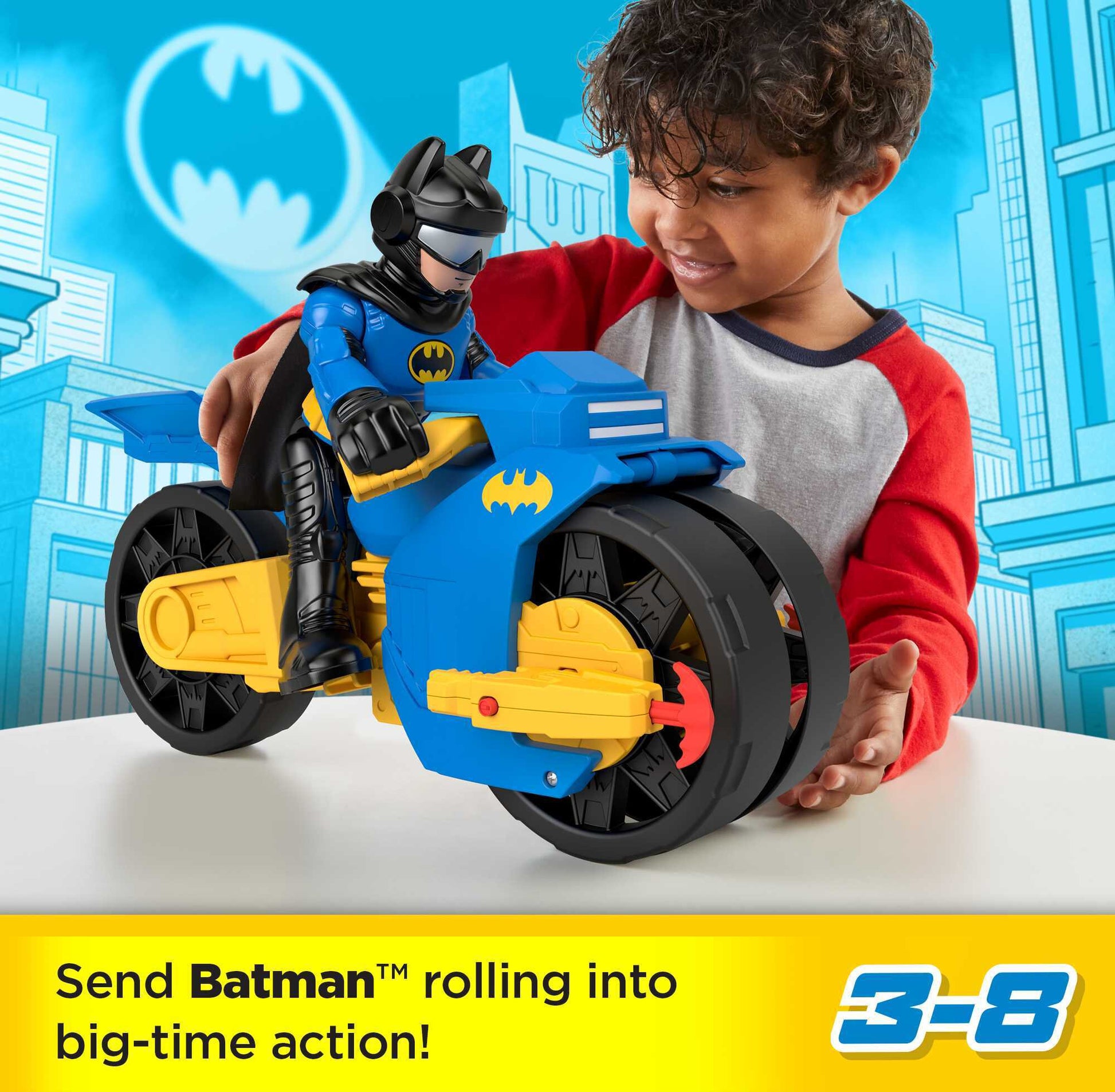 Imaginext DC Super Friends Batman Toys, XL Batcycle and Batman Figure, 10-inches - Fashions for Home