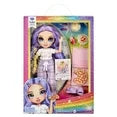 Rainbow High Jr High PJ Party Violet, Purple 9” Posable Doll, Ages 4-12 - Fashions for Home