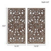 Distressed Carved Wood 2-piece Wall Decor Set