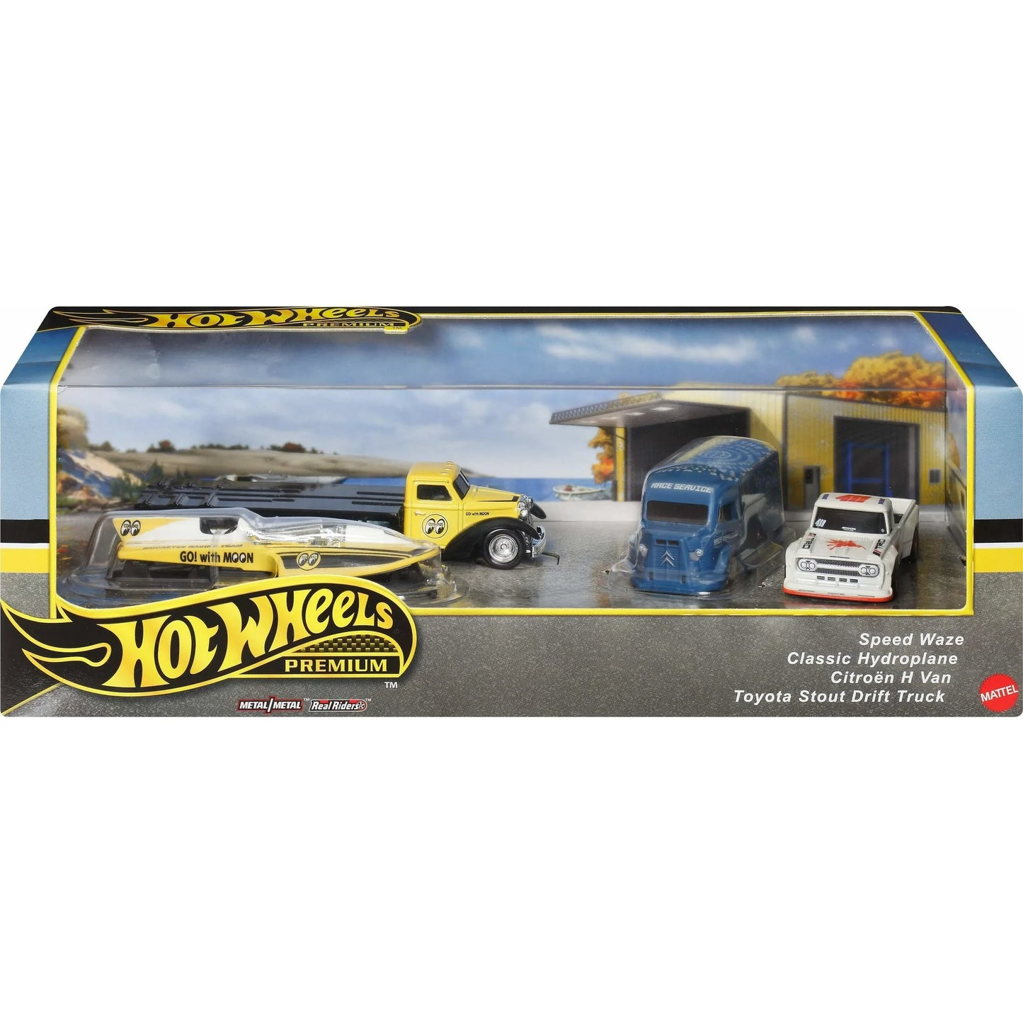 Hot Wheels Premium Collector Display Sets, 3 Cars & 1 Transporter Fashions for Home