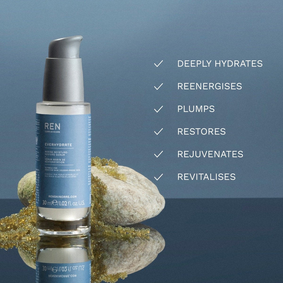 REN - Everhydrate Marine Moisture-Restore Serum 1.02 oz. - Fashions for Home