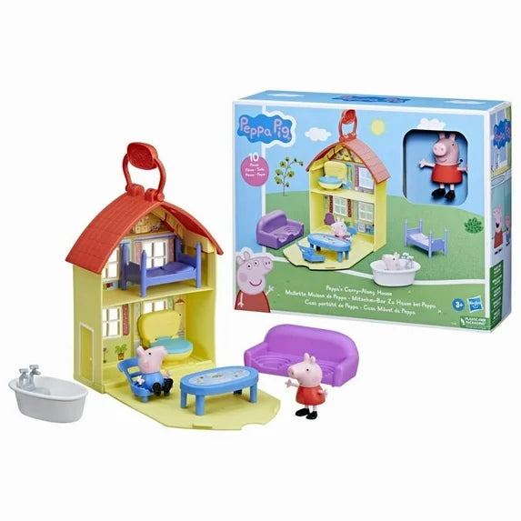 Peppa Pig Toys Peppa's Carry-Along House Playset, 10 pc