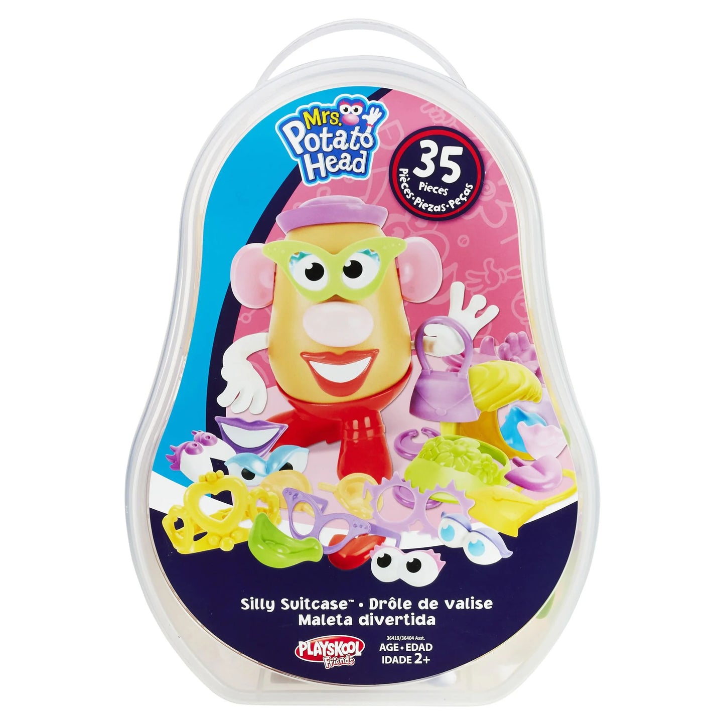 Playskool Mrs. Potato Head Silly Suitcase Parts and Pieces Toddler Toy for Kids Fashions for Home