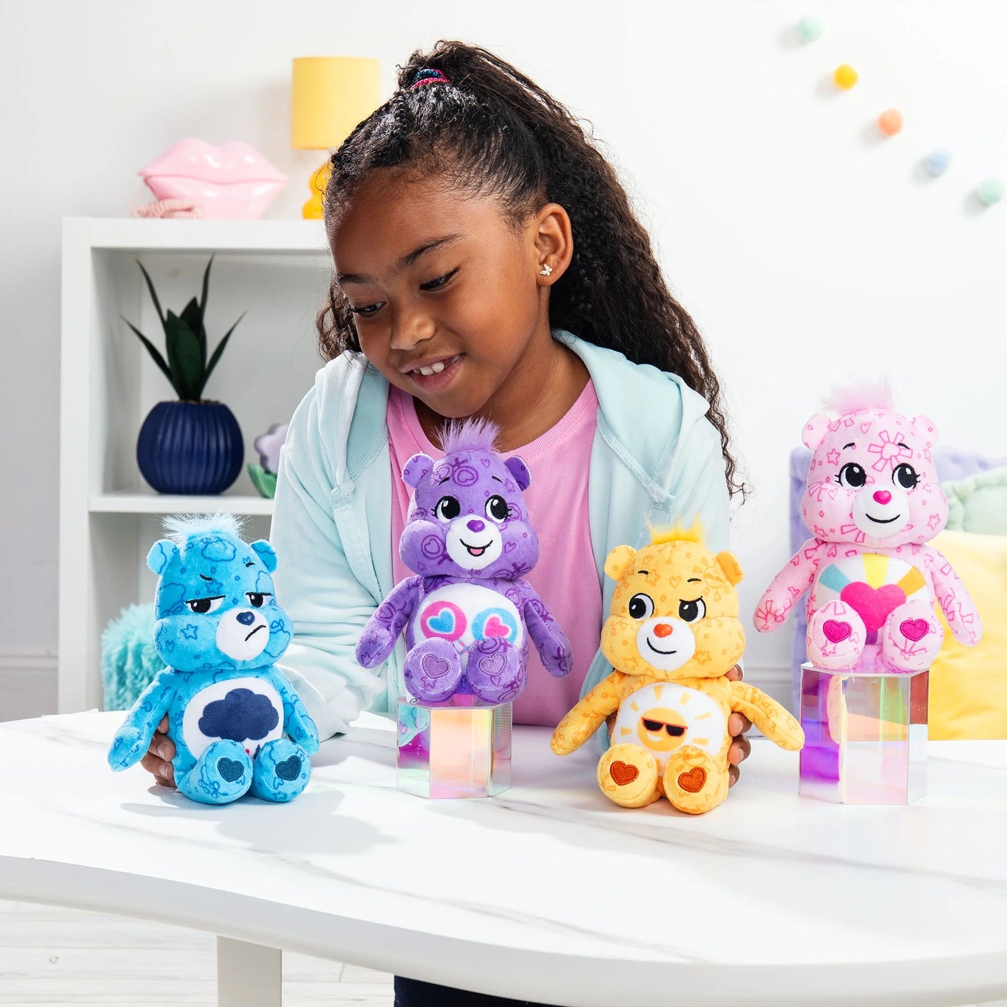Care Bears 8 Inch Plush 4-Pack Treasure Box Wave 2 - Soft Huggable Material! For Kids 4 Years and up. Fashions for Home