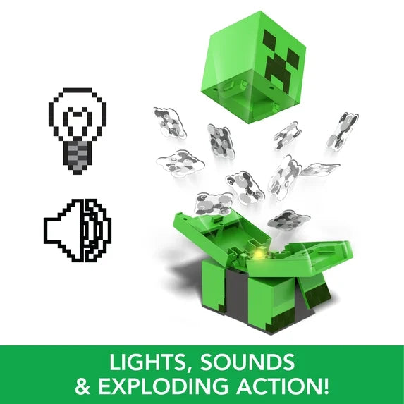 Minecraft Exploding RC Creeper, Lights & Sounds, 10 Explosion Particles & DLC Code Fashions for Home
