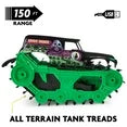 Monster Jam, Grave Digger Trax All-Terrain Remote Control Outdoor Vehicle, 1:15 Scale