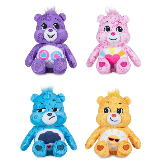 Care Bears 8 Inch Plush 4-Pack Treasure Box Wave 2 - Soft Huggable Material! For Kids 4 Years and up. Fashions for Home