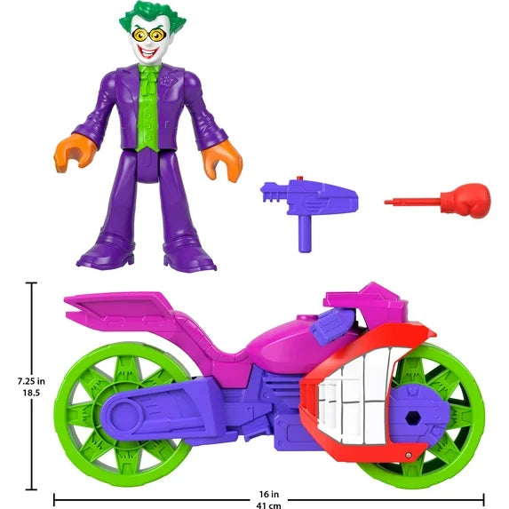 Imaginext DC Super Friends The Joker XL Figure and Laff Cycle Vehicle Set for Kids, 10-inches Fashions for Home