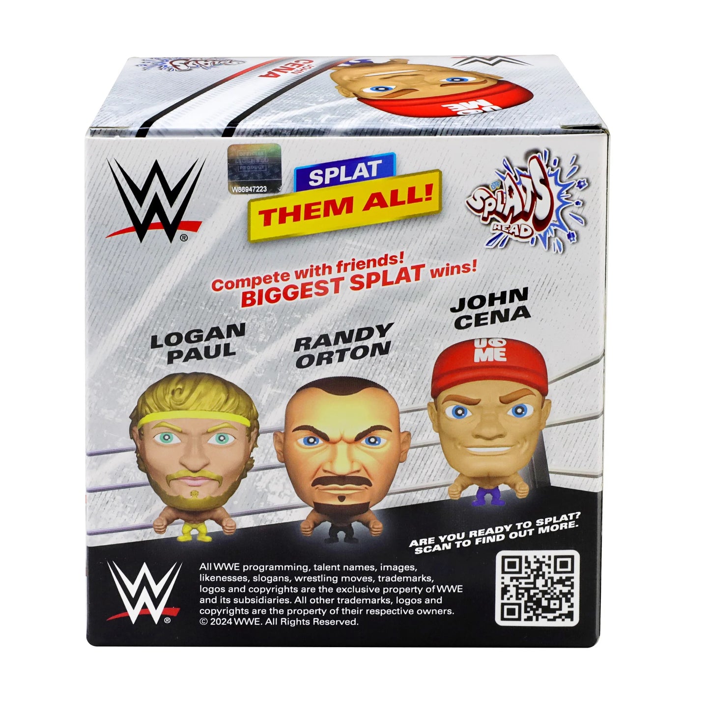 WWE Superstar John Cena Splats Head, Stretchy 11cm Action Figure, Toy for Kids Ages 3+ Fashions for Home