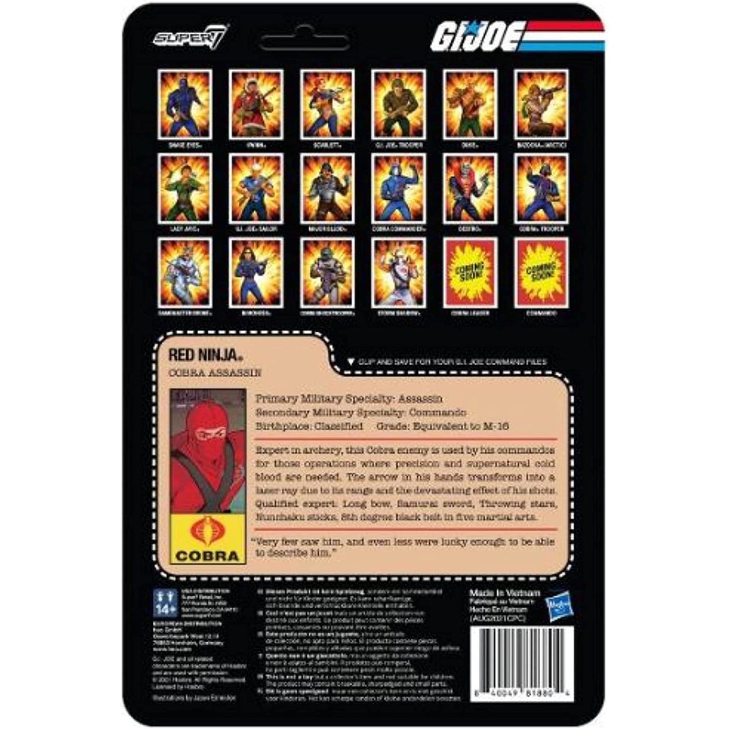 GI Joe Reaction Figure Red Ninja Wave 3 - Cobra Assassin