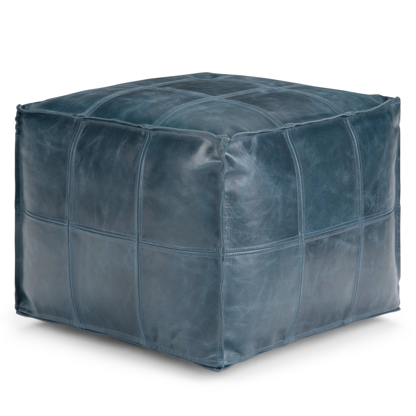 Manning - Square Pouf - Teal - Fashions for Home