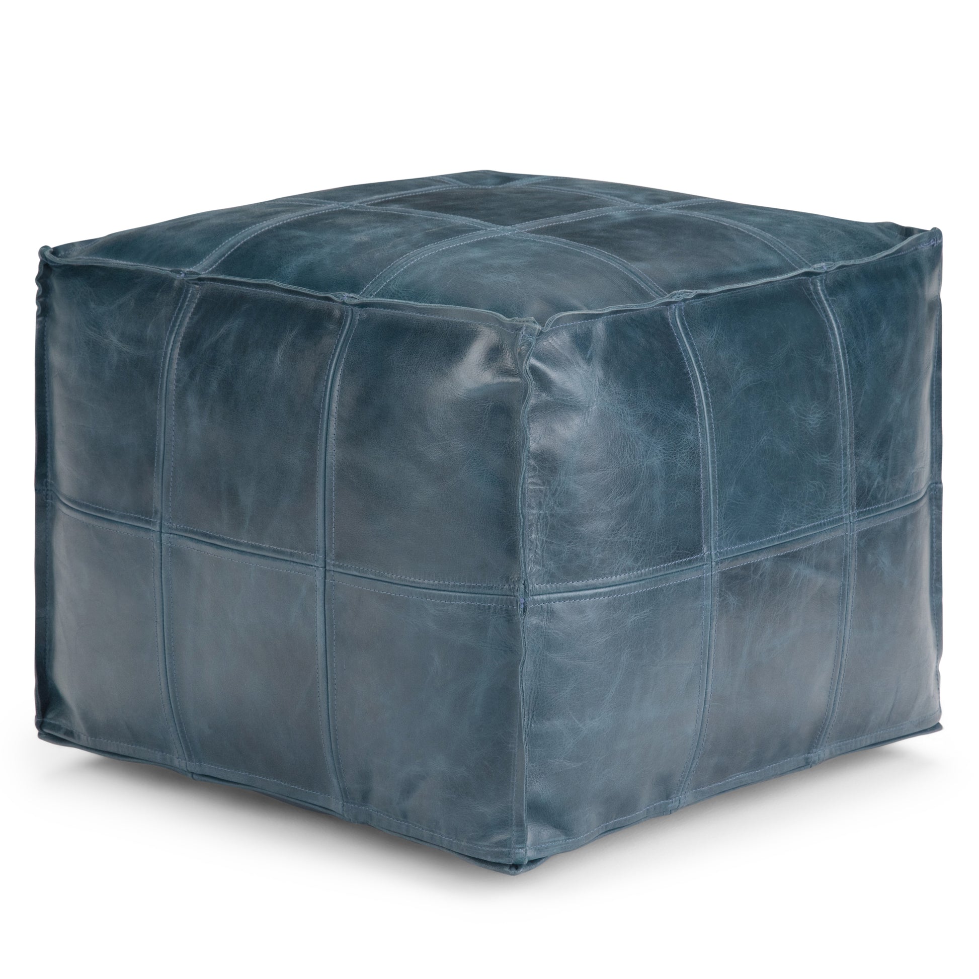 Manning - Square Pouf - Teal - Fashions for Home