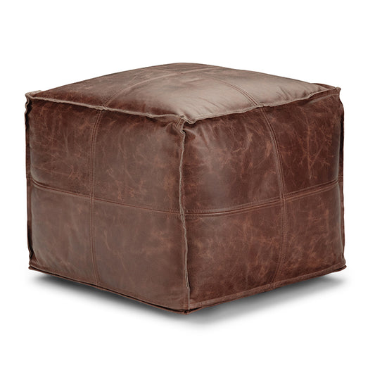 Sheffield - Square Pouf - Brown