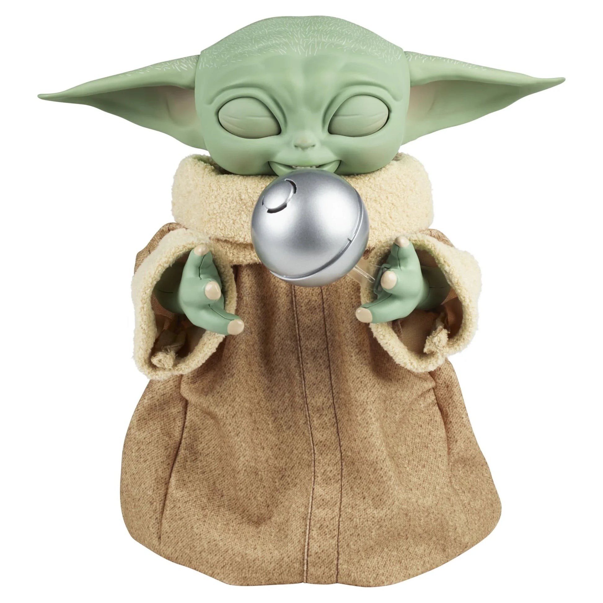 Star Wars The Mandalorian Galactic Snackin' Grogu Animatronic Action Figure, 40+ Sounds and Motions Fashions for Home