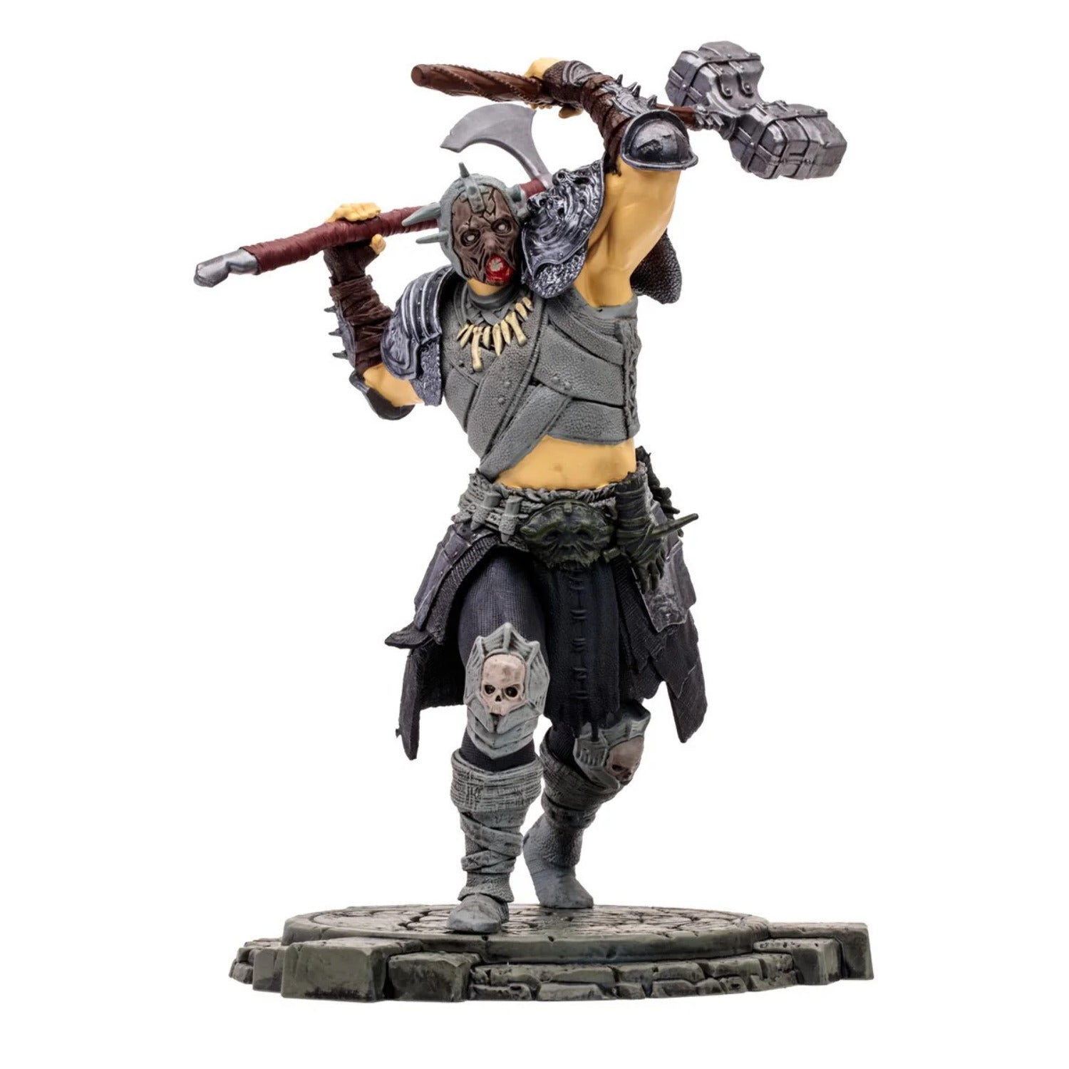 McFarlane Toys Diablo IV Barbarian 6-Inch 1:12 Scale Action Figure with Interchangeable Head, 4 Weapons, Display Base, and Mystery Weapon (Epic) McFarlane Toys