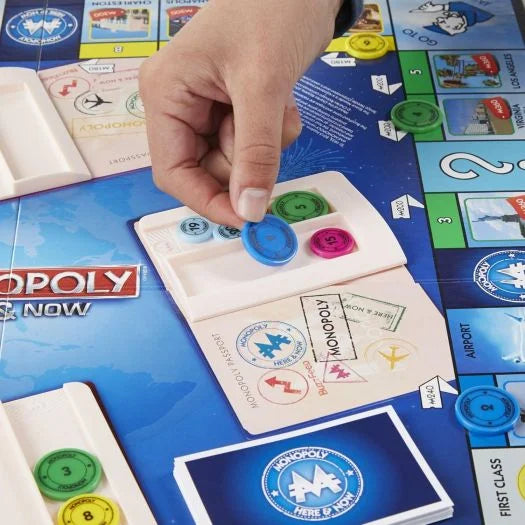 Monopoly Here And Now, Board Game, 2-4 Players, Fast-Paced, Includes 1 Gameboard, 4 Tokens Fashions for Home