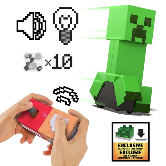 Minecraft Exploding RC Creeper, Lights & Sounds, 10 Explosion Particles & DLC Code Fashions for Home
