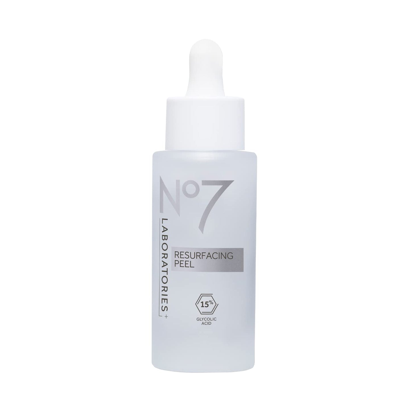 No7 Laboratories Resurfacing Peel 15% Glycolic Acid - Skin Resurfacing Face Peel for Smoother Skin - Brightening Pore Cleanser + Face Peeling Treatment for Impurities & Dead Skin Cells (30ml)