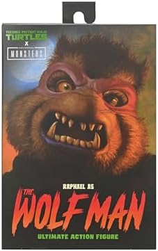NECA Universal Monsters/Teenage Mutant Ninja Turtles Raphael as The Wolfman 7" Scale Action Figure Fashions for Home