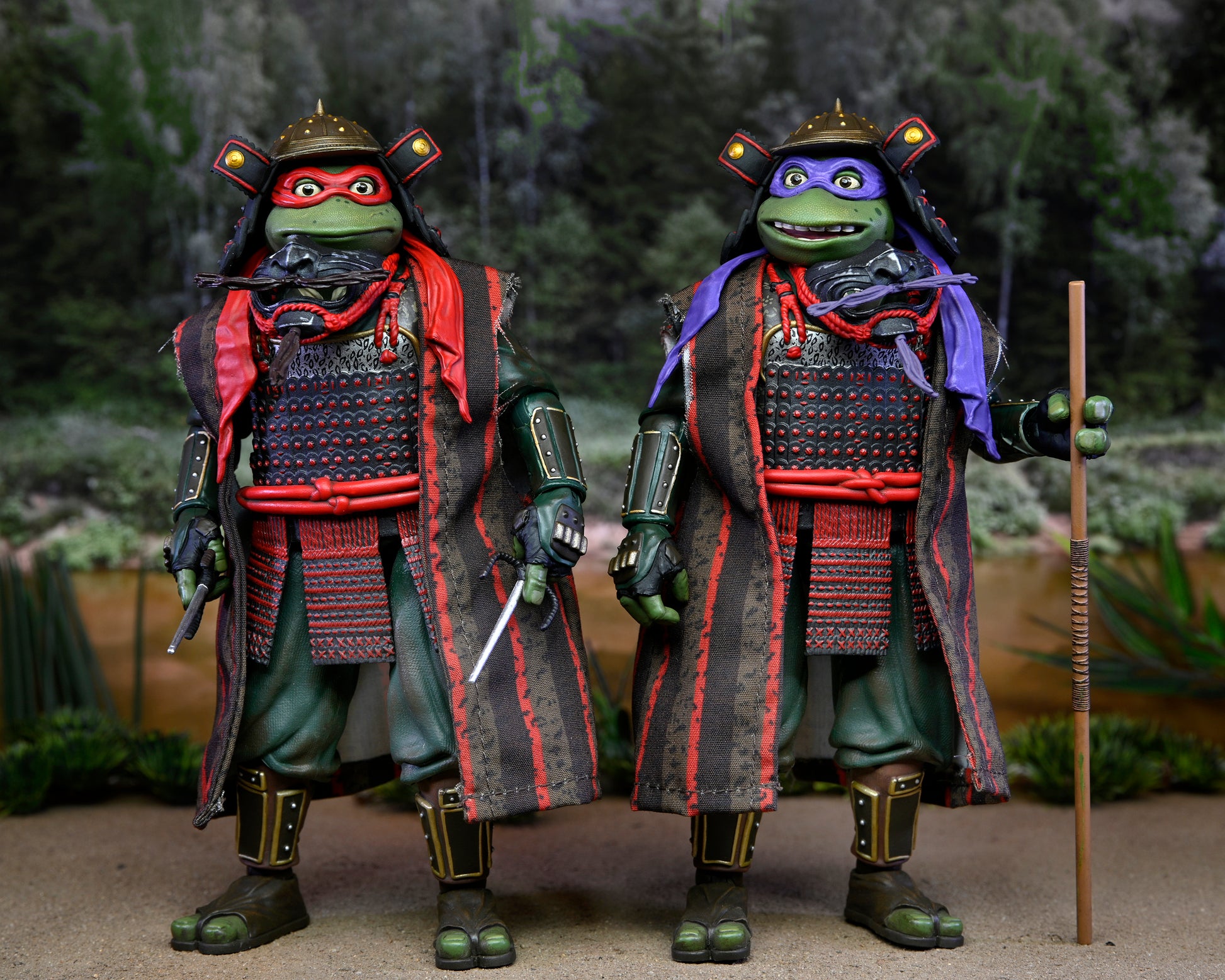 Teenage Mutant Ninja Turtles 3 (Movie) - Turtles in Time - 7" Scale Action Figures - Donatello & Raphael 2 Pack - Fashions for Home