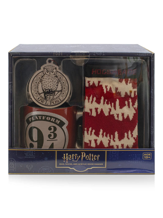 Harry Potter Mug, Sock & Acrylic Door Hanger Gift Set