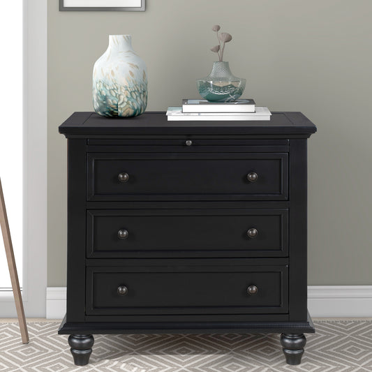 U_STYLE 3-Drawer Storage Wood Cabinet, End Table with Pull out Tray (As Same As WF296671AAB)