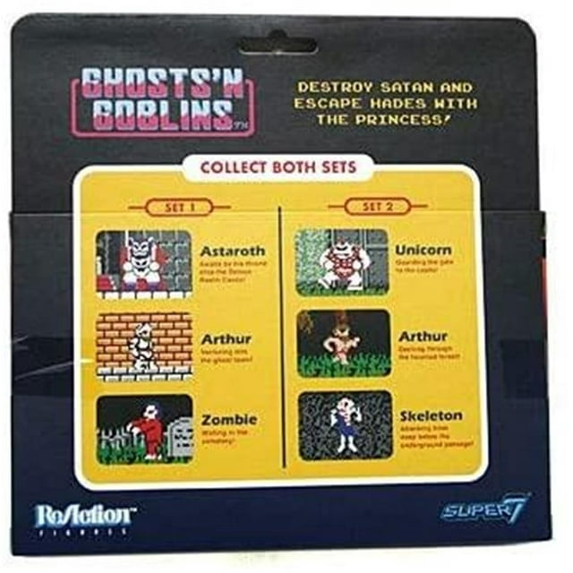 ReAction Ghost n' Goblins Arthur, Astaroth & Zombie Action Figure 3-Pack