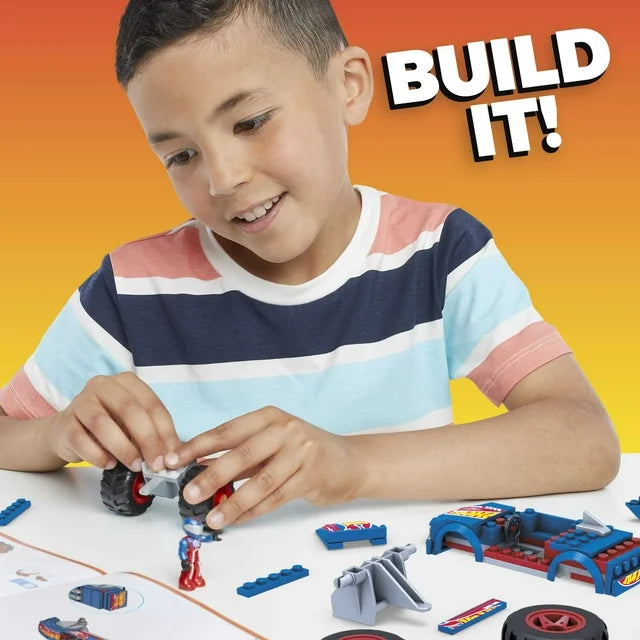 MEGA Hot Wheels Race Ace Monster Truck Building Set with 1 Figure (69 Pieces)