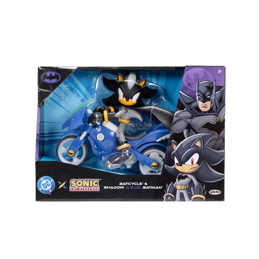 Sonic X DC Shadow As Batman 5 inch Scale Action Figure with Batcycle Vehicle Fashions for Home