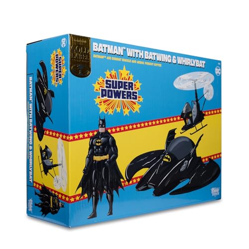 McFarlane Toys - DC Super Powers Batman with Batwing and Whirlybat, 3pk, Gold Label Fashions for Home