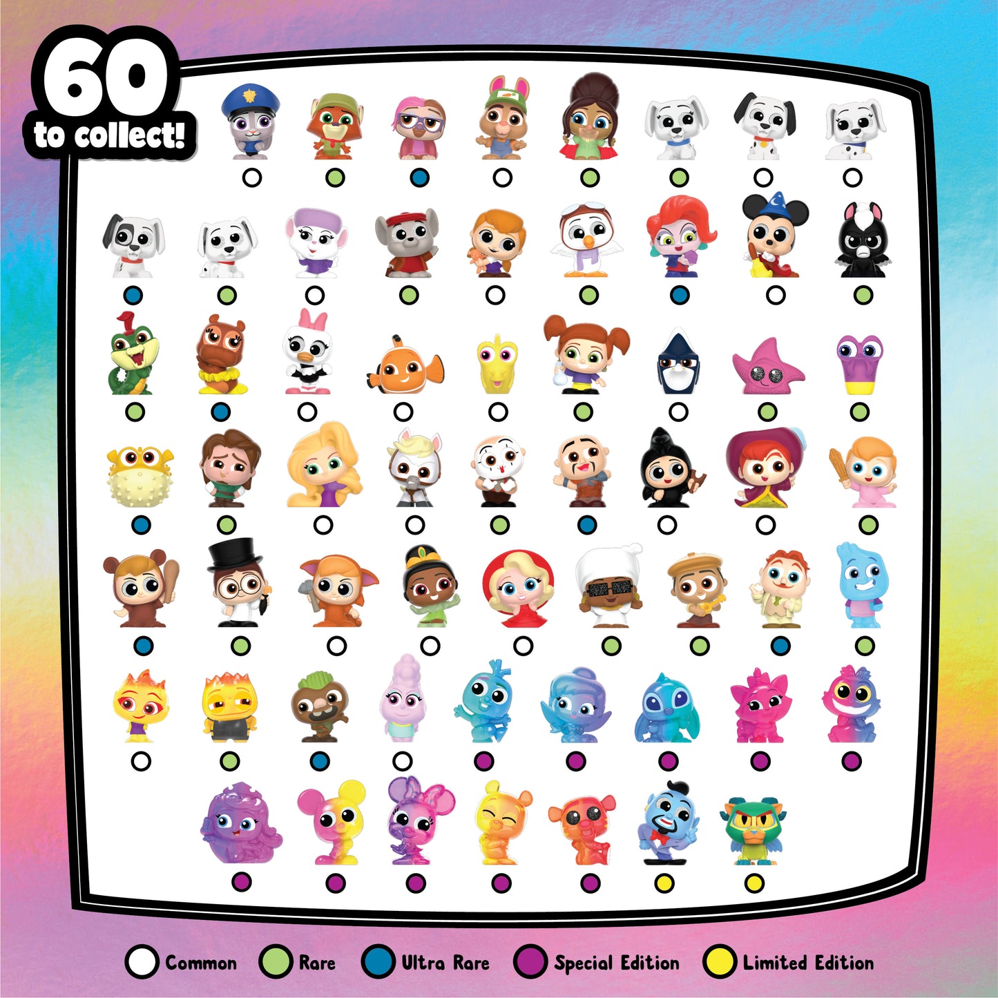 Disney Doorables Multi Peek Technicolor Takeover, 1.5-inch Collectible Figurines, 5-7 Figures Inside, Kids Toys - Fashions for Home