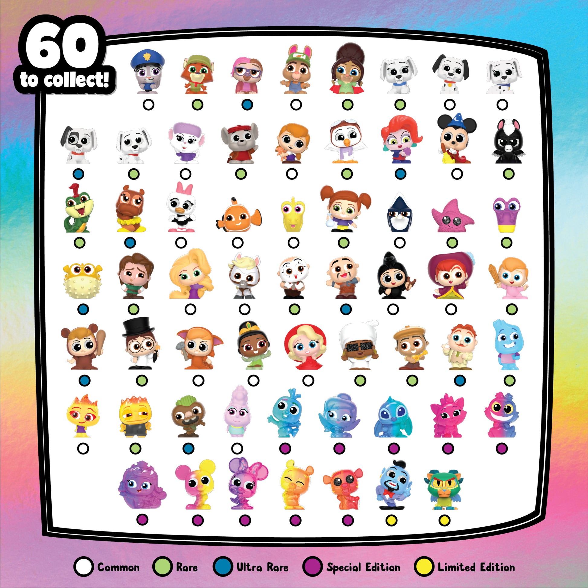 Disney Doorables Multi Peek Technicolor Takeover, 1.5-inch Collectible Figurines, 5-7 Figures Inside, Kids Toys - Fashions for Home