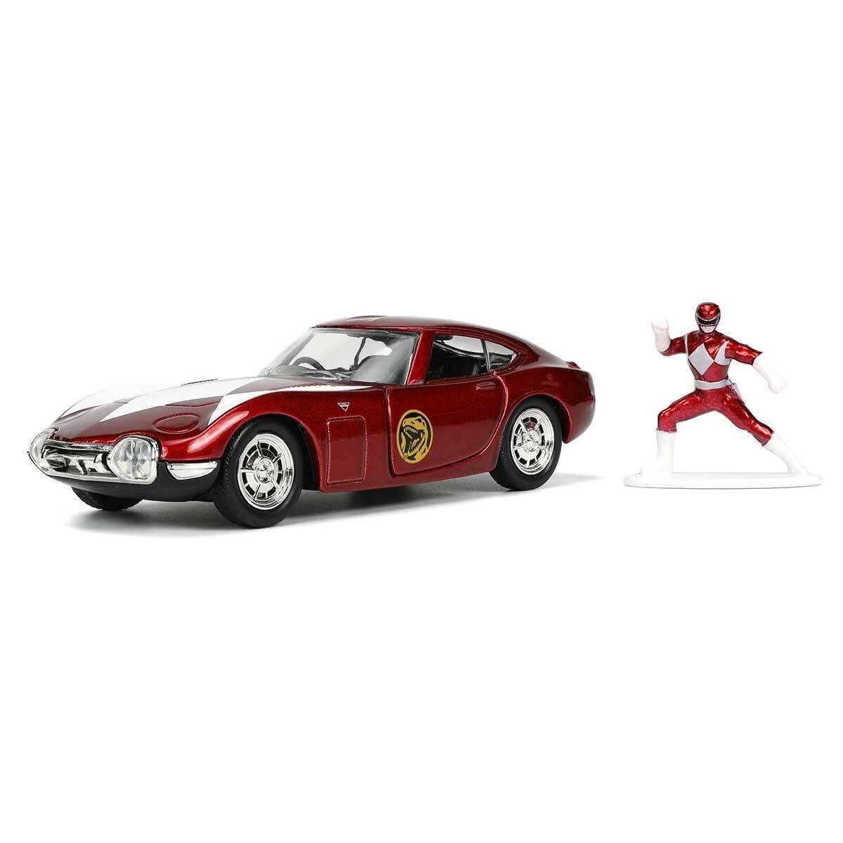 Jada Toys Power Rangers 1:32 1967 Toyota 2000 GT Die-cast Car & 1.65" Red Ranger Die-cast Figure, Toys for K Ages 8+ Fashions for Home
