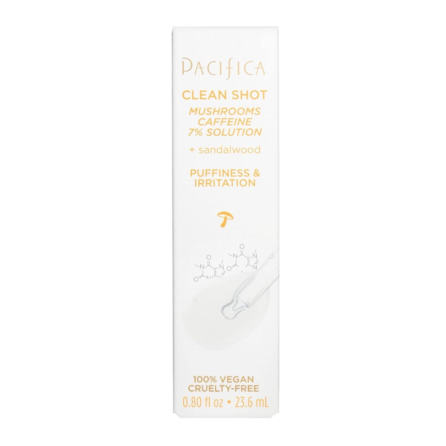 Clean Shot Mushrooms and Caffeine 7 Percent by Pacifica for Unisex - 0.80 oz Serum - Fashions for Home