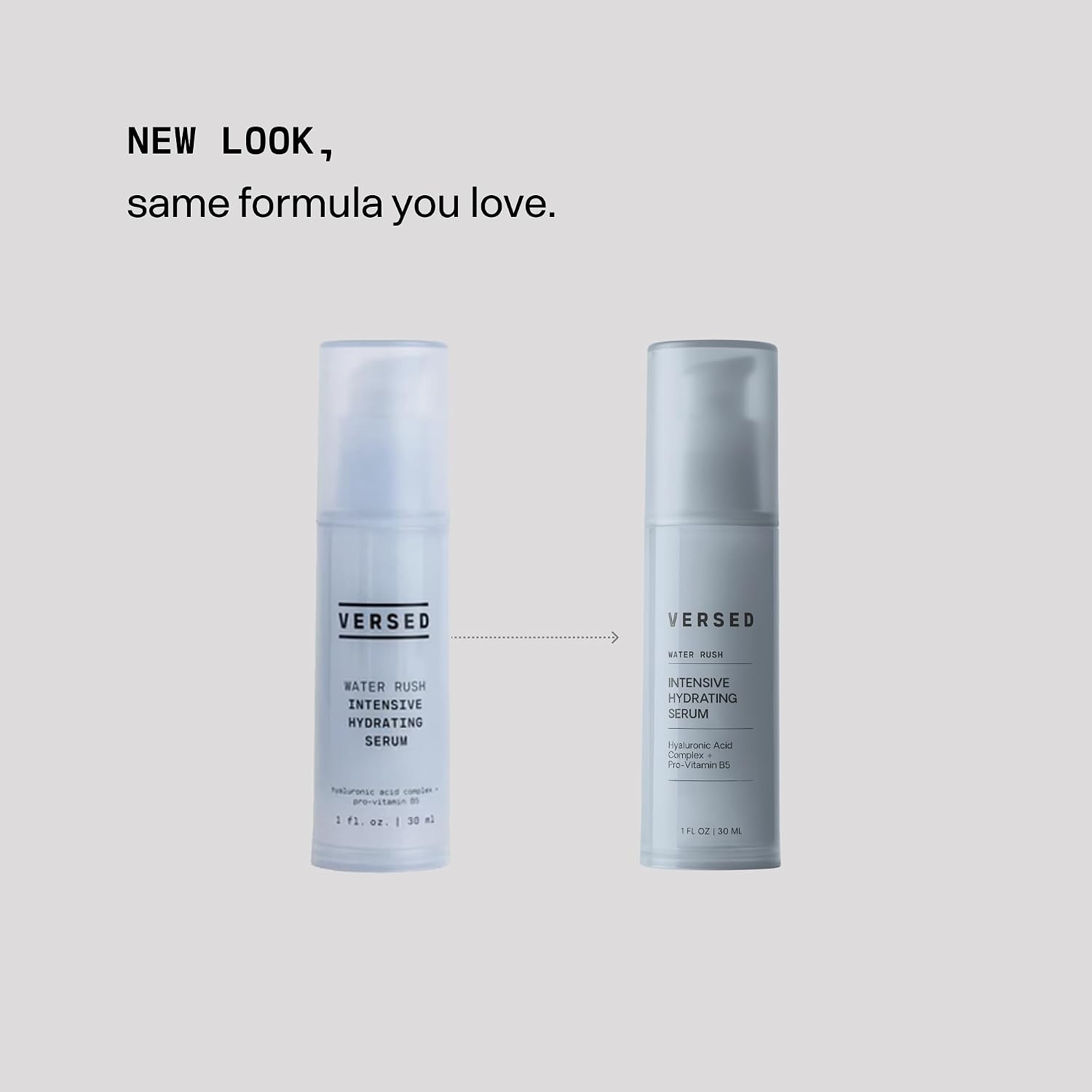 VERSED Water Rush Intensive Hydrating Serum | Hyaluronic Acid & B5, 1 Oz