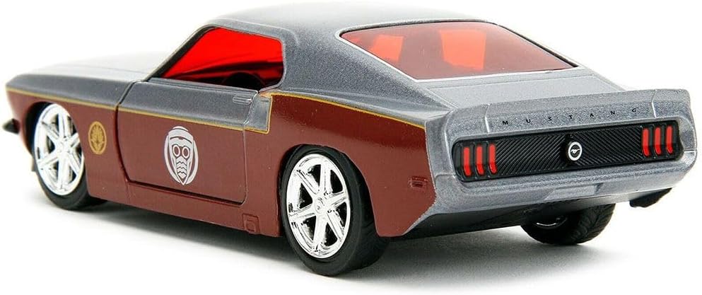 Marvel Guardians of The Galaxy 1:32 1969 Ford Mustang Die-Cast Car & 1.65" Starlord Figure, Toys for Kids and Adults