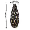 Elegant Black Ceramic Vase with Gold Accents - Timeless Home Decor