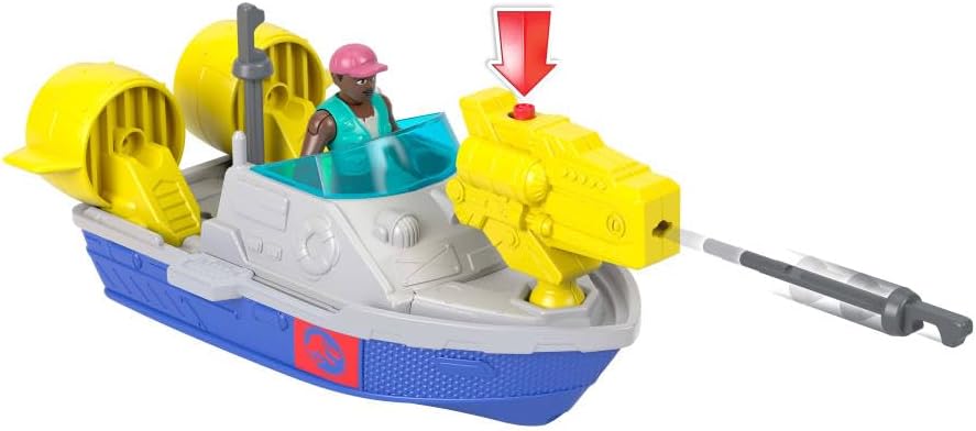 Fisher-Price Imaginext Jurassic World Rebirth Action Figure Set with 1 3-inch Human, 5 Dinosaurs, Toy Launcher & Accessories