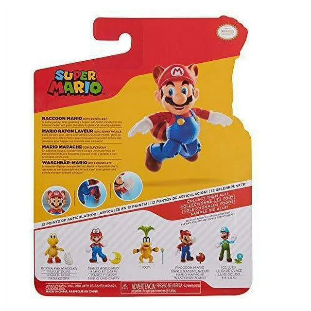 Nintendo Super Mario Raccoon Mario With Super Leaf Action Figure Set Fashions for Home