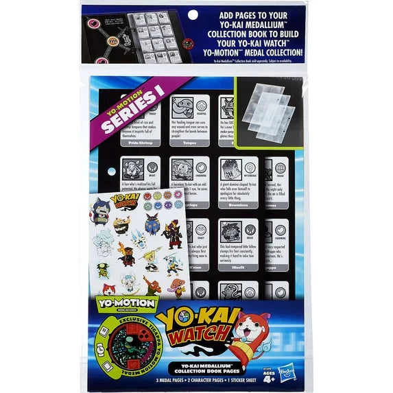 Packaging of Yo-Kai Watch collection book with stickers and cards on a white background