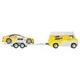 Hot Wheels Legends Tour Team Transport Hauler & Toy Car, 2-Pack of Premium 1:64 Scale Vehicles
